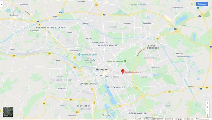 Anfahrtskizze Kultusministerium in der Übersicht