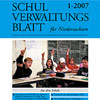 Titelblatt des Schulverwaltungsblattes