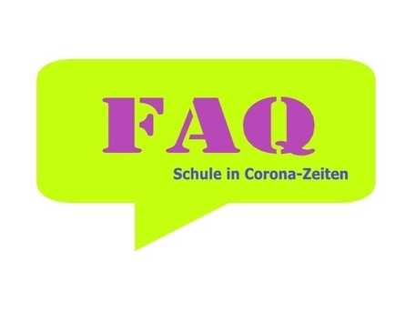 FAQ in lila auf grellgrünem Untergrund
