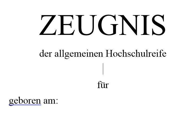 Zeugnis